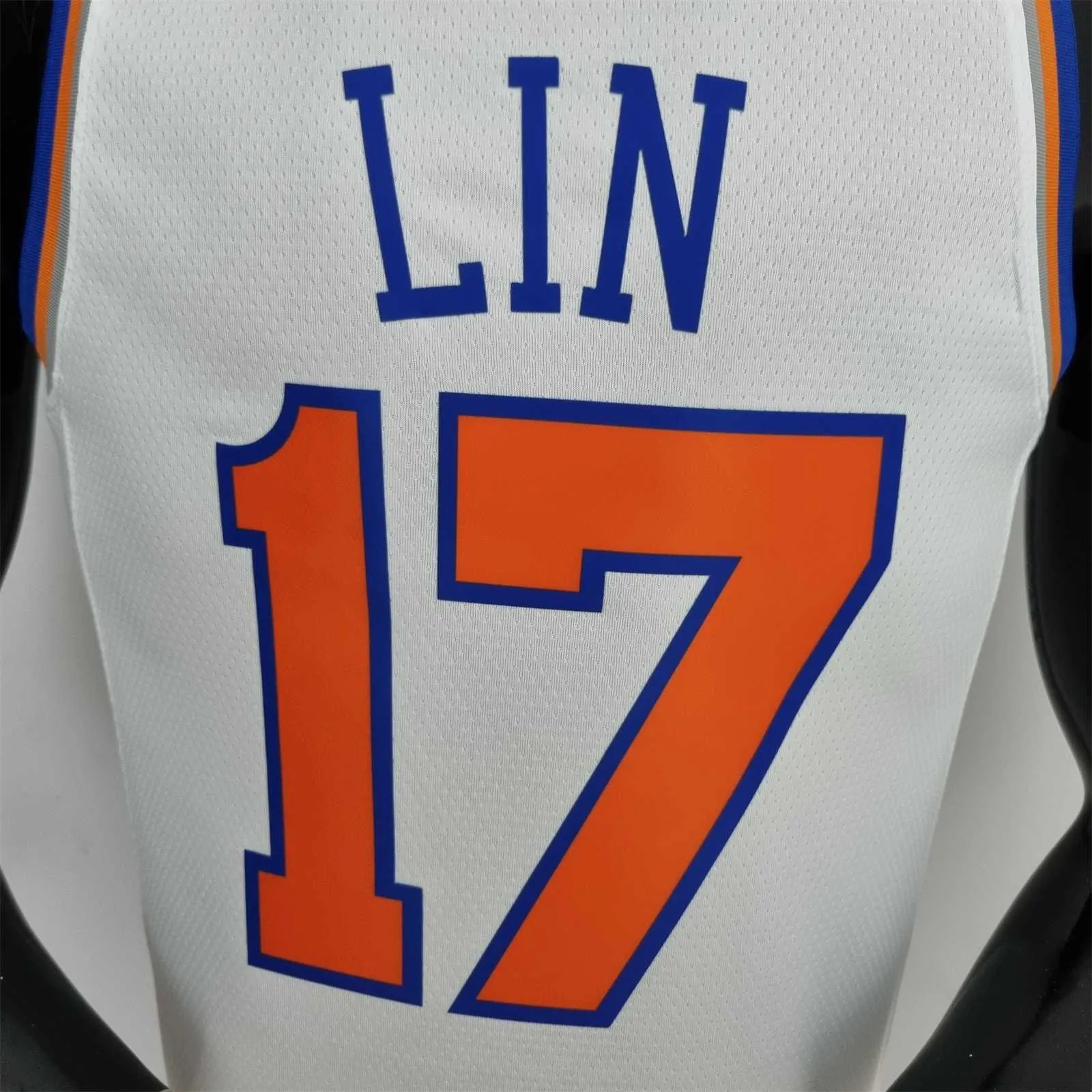 75th Anniversary Lin #17 New York Knicks White NBA Jersey 4