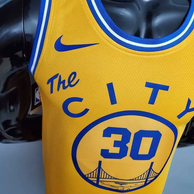 Tram version CURRY#30 Golden State Warriors yellow 3