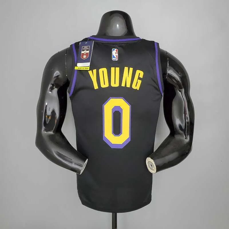 2021 YOUNG#0 Los Angeles Lakers Black Latin Black 4