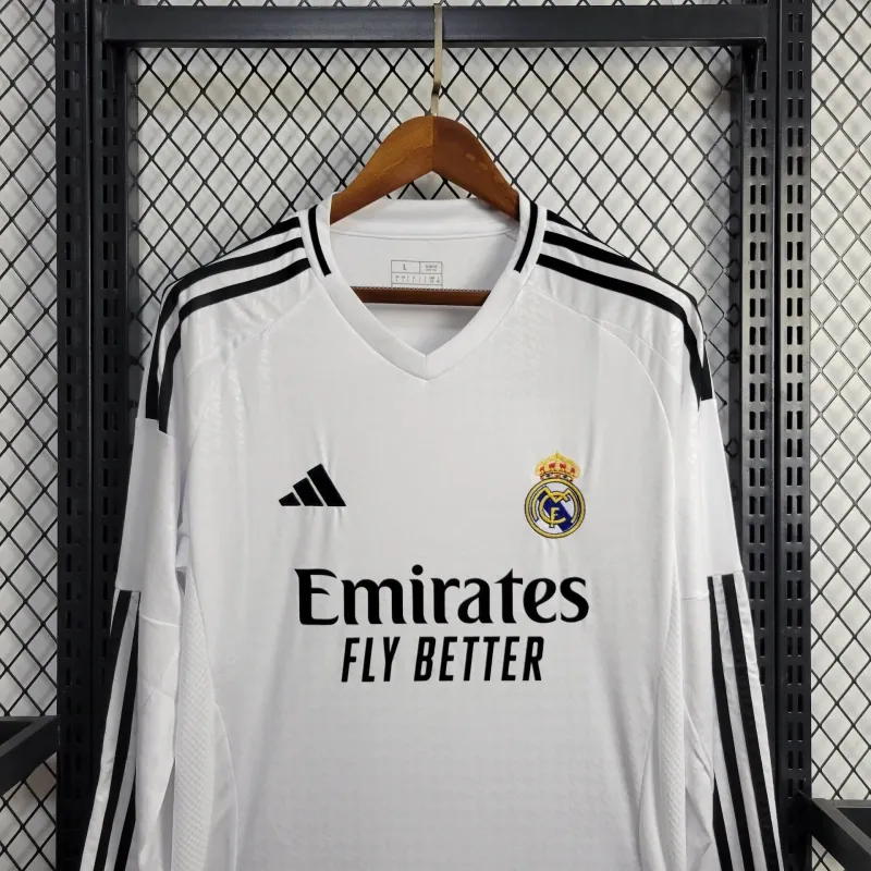 24-25 Real Madrid Home Kit Long Sleeve Shirt Soccer Jerseys Yupoo 2