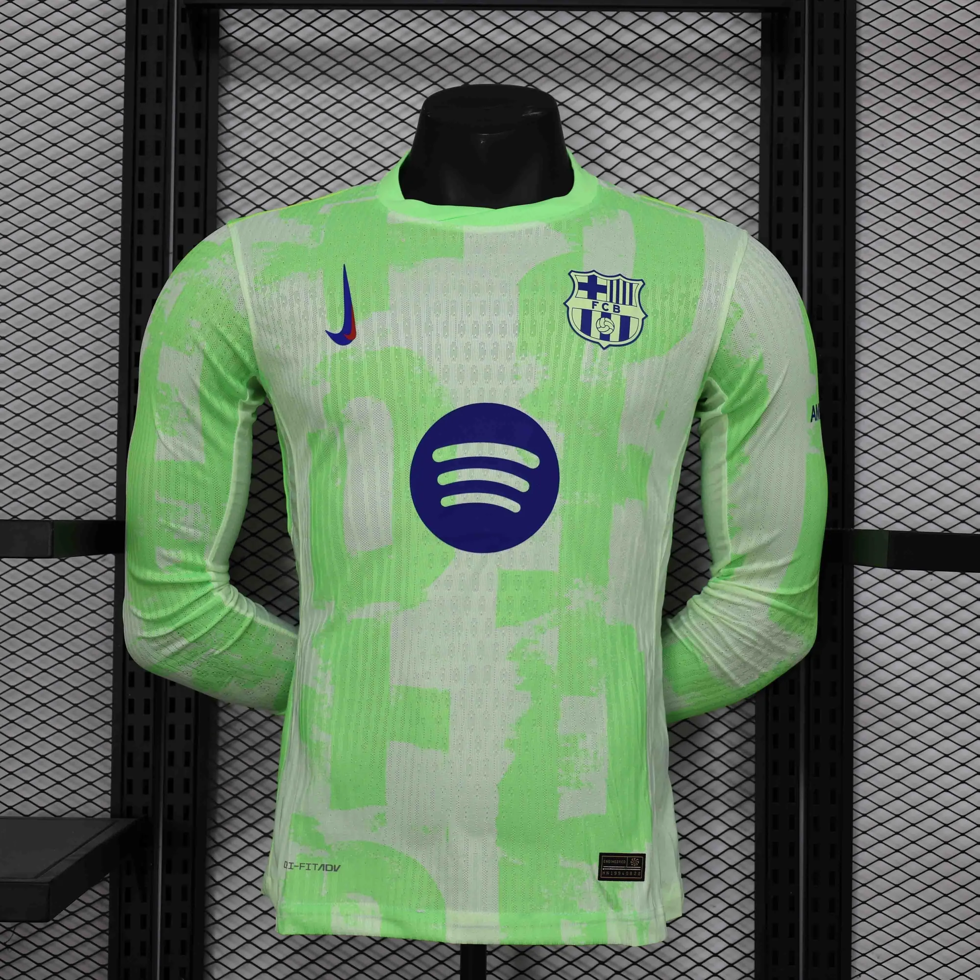 24-25 Barcelona Third Without Spotify Text Long Sleeve Kit Player Version Shirt AAAAJersey Supp 3