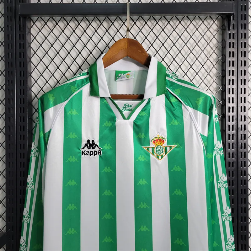 95-97 Retro Betis Home Long Sleeve Size S-XXL Soccer Jerseys 3