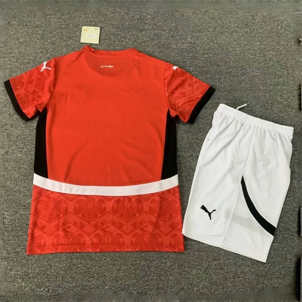 24-25 Egypt Home Kid Kits Youth Apparels Soccer AAAAJersey Yupoo 1
