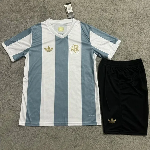 24-25 Argentina 50th Aniversary Special Kid Kits Youth Apparels Soccer AAAAJersey Yupoo 2