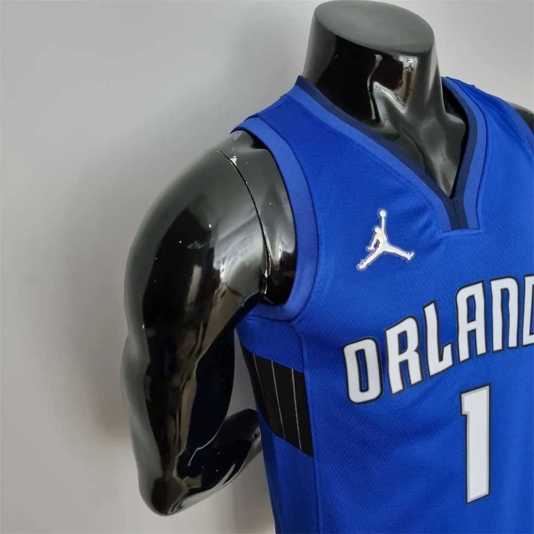 75th Anniversary McGrady #1 Orlando Magic Blue NBA Jersey 8