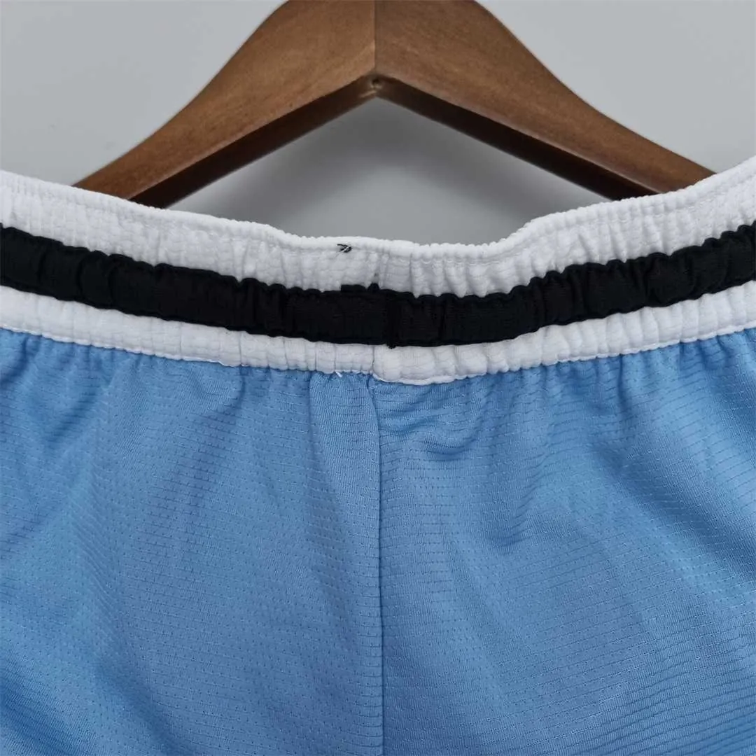 2022 Memphis Grizzlies NBA US Training Shorts Blue Black 4