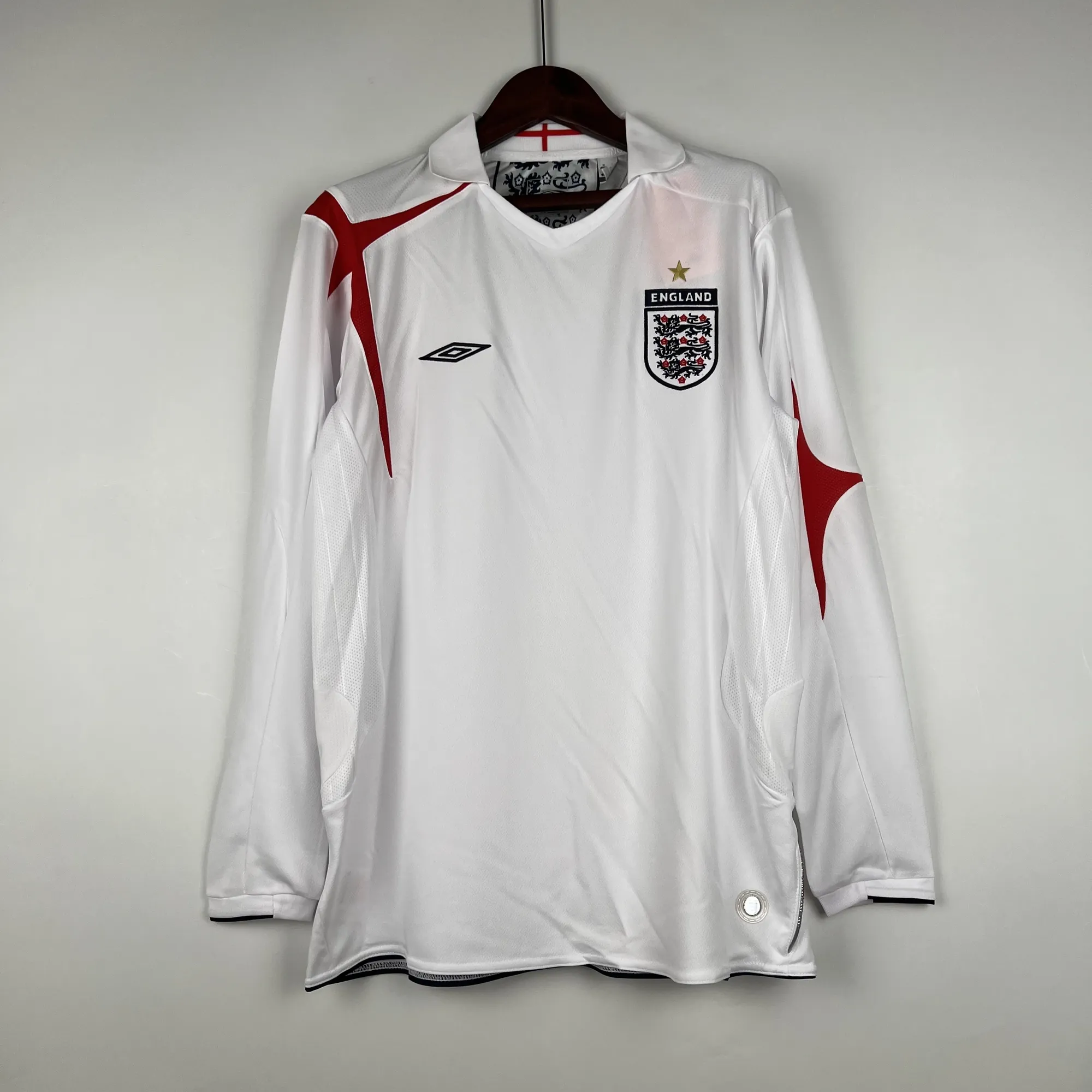 2006 Retro Long Sleeve England Home S-XXL 10