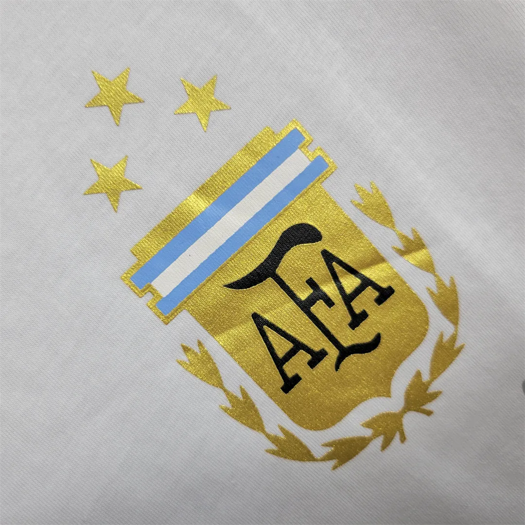 2023 Argentina white casual shirt 2