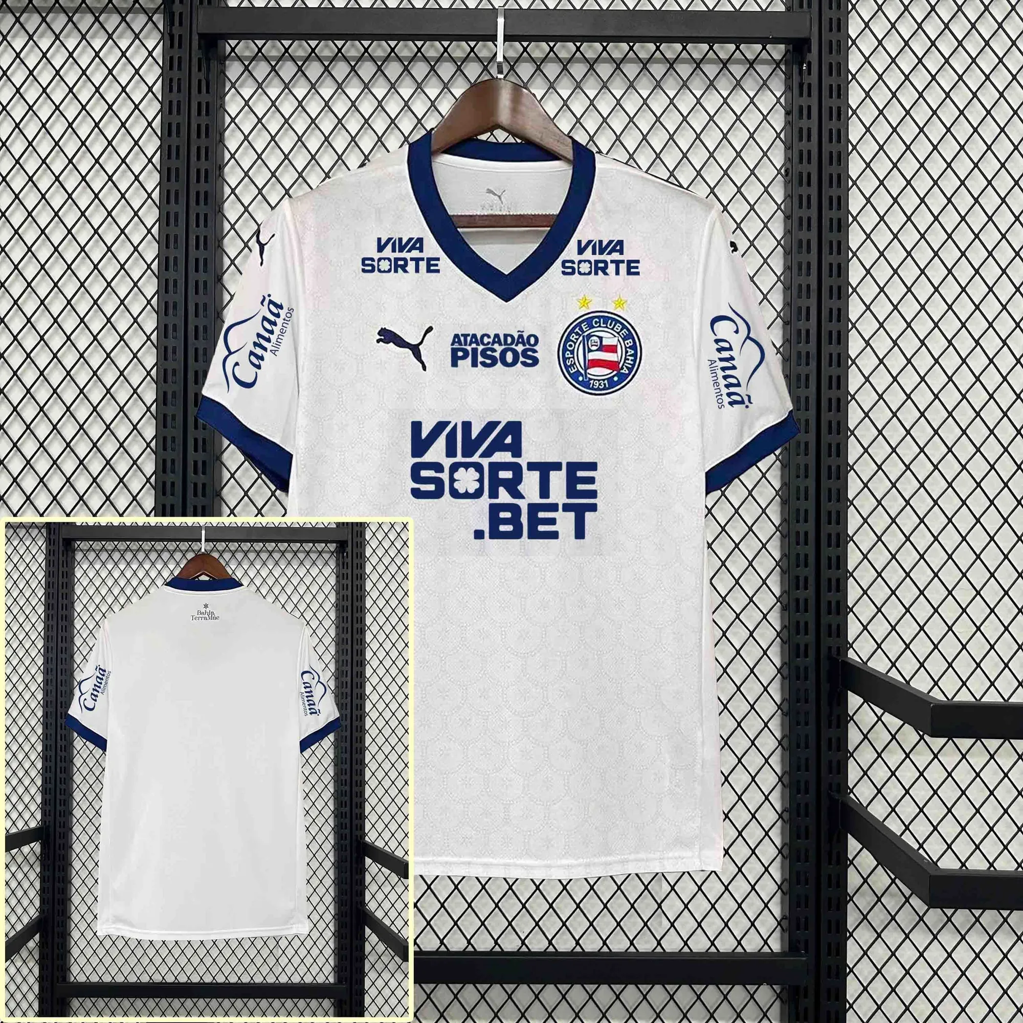 25-26 All Sponsors Bahia Home Kit Soccer AAAAJersey Yupoo S-2XL 1
