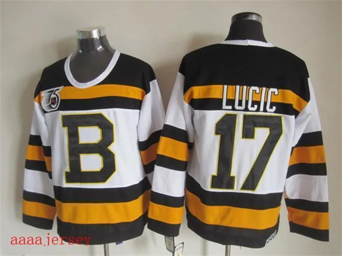 Boston Bruins retro ice hockey jersey M-3XL 波士顿棕熊队复古冰球服 4