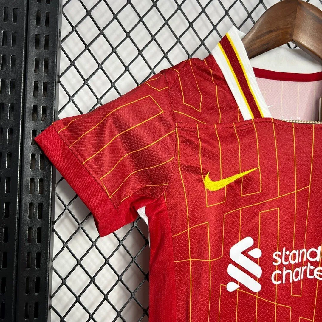 24-25 Liverpool Home Kid Kits Youth Apparels Football AAAAJersey Yupoo 16-28 2