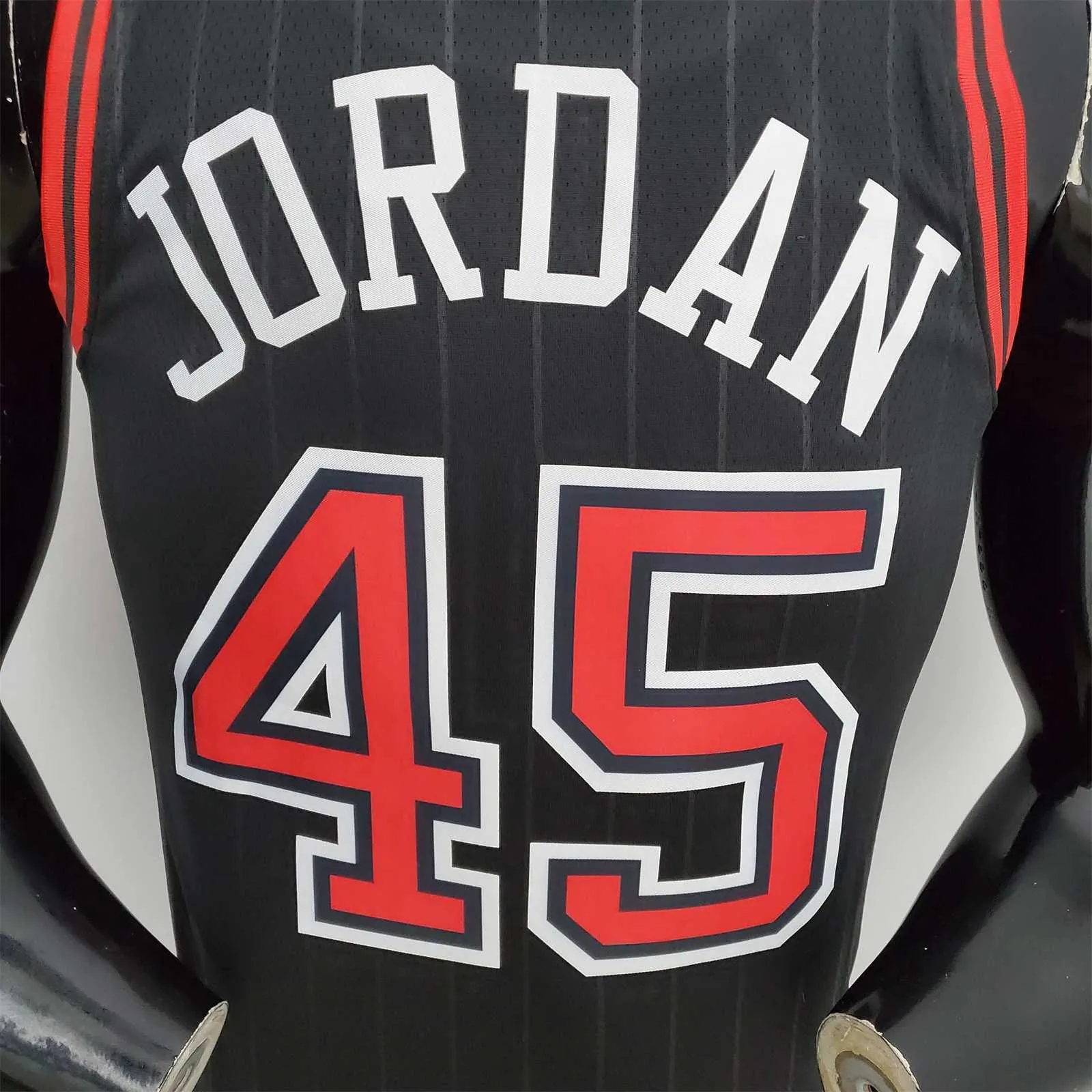 75th Anniversary Jordan #45 Bulls Flyers Black NBA Jersey 4