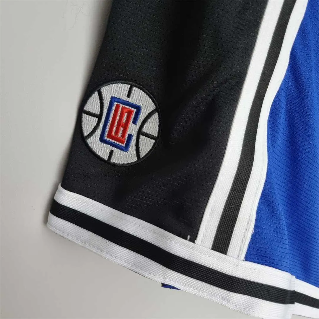 2022 Los Angeles Clippers NBA US Training Shorts Blue Black 6