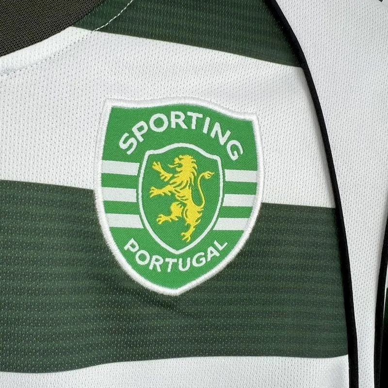 01-03 Sporting Lisbon Home Retro Long Sleeve Kit Vintage Shirt Soccer AAAAJersey Yupoo 5