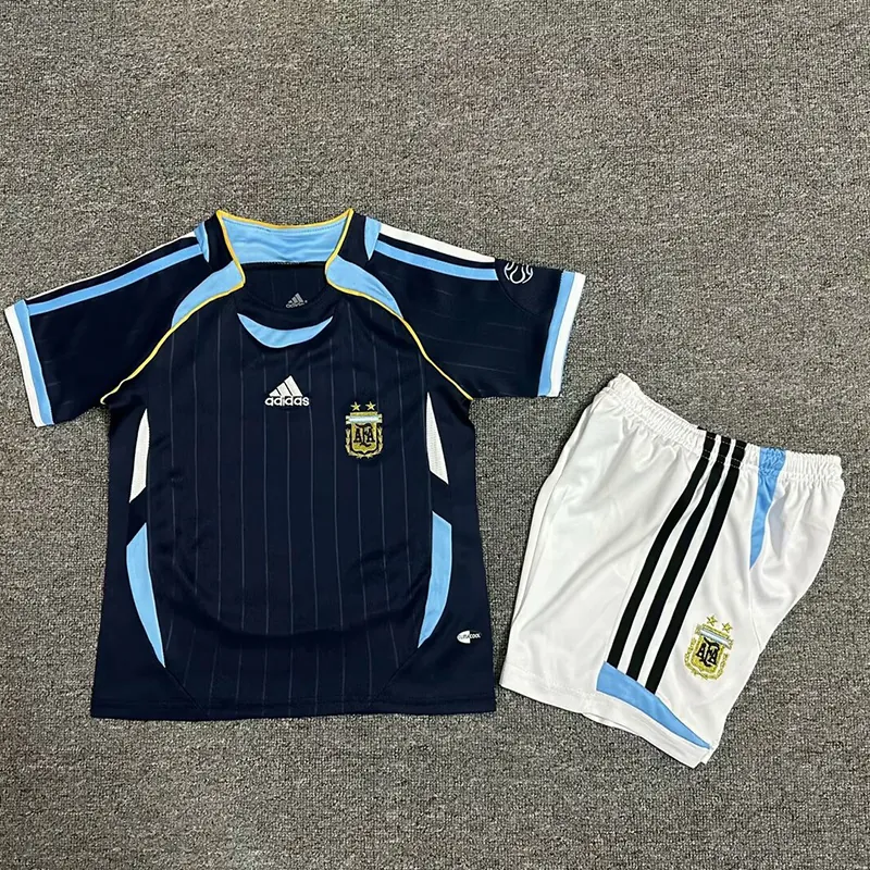 2006 Argentina Away Retro Kid Kits Youth Apparels Soccer AAAAJersey Yupoo 2