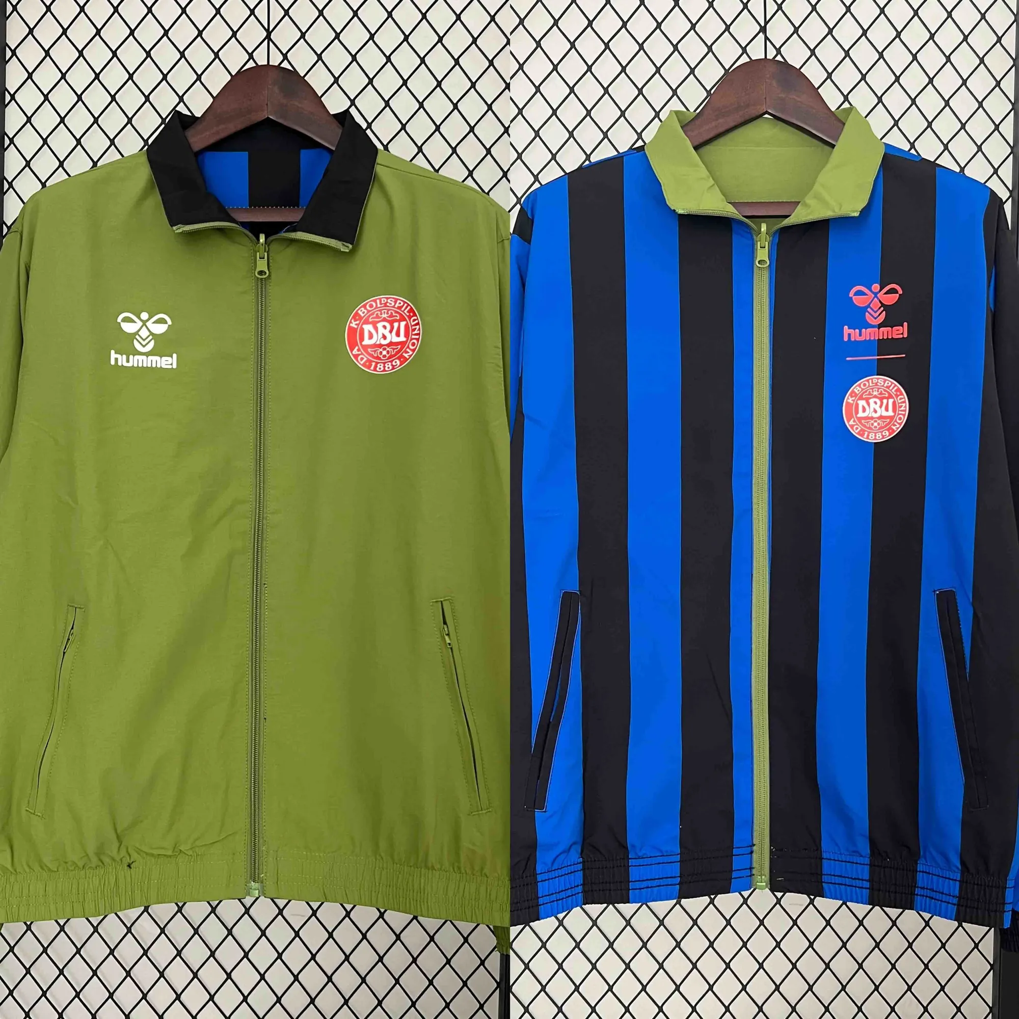 2024 Denmark Trench Coat Reversible Windbreaker Double-Sides Jacket Soccer AAAAJersey Yupoo 7