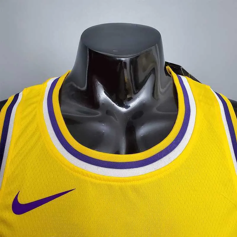 New Bryant #24 Lakers Commemorative Edition Round neck yellow 4