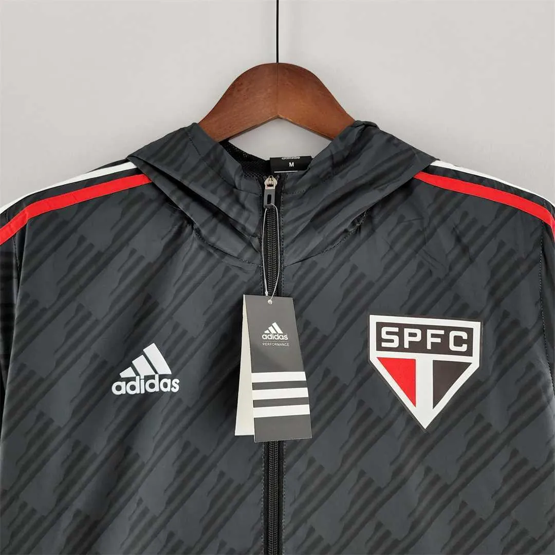 22-23 Sao Paulo Windbreaker Black Red and White 7