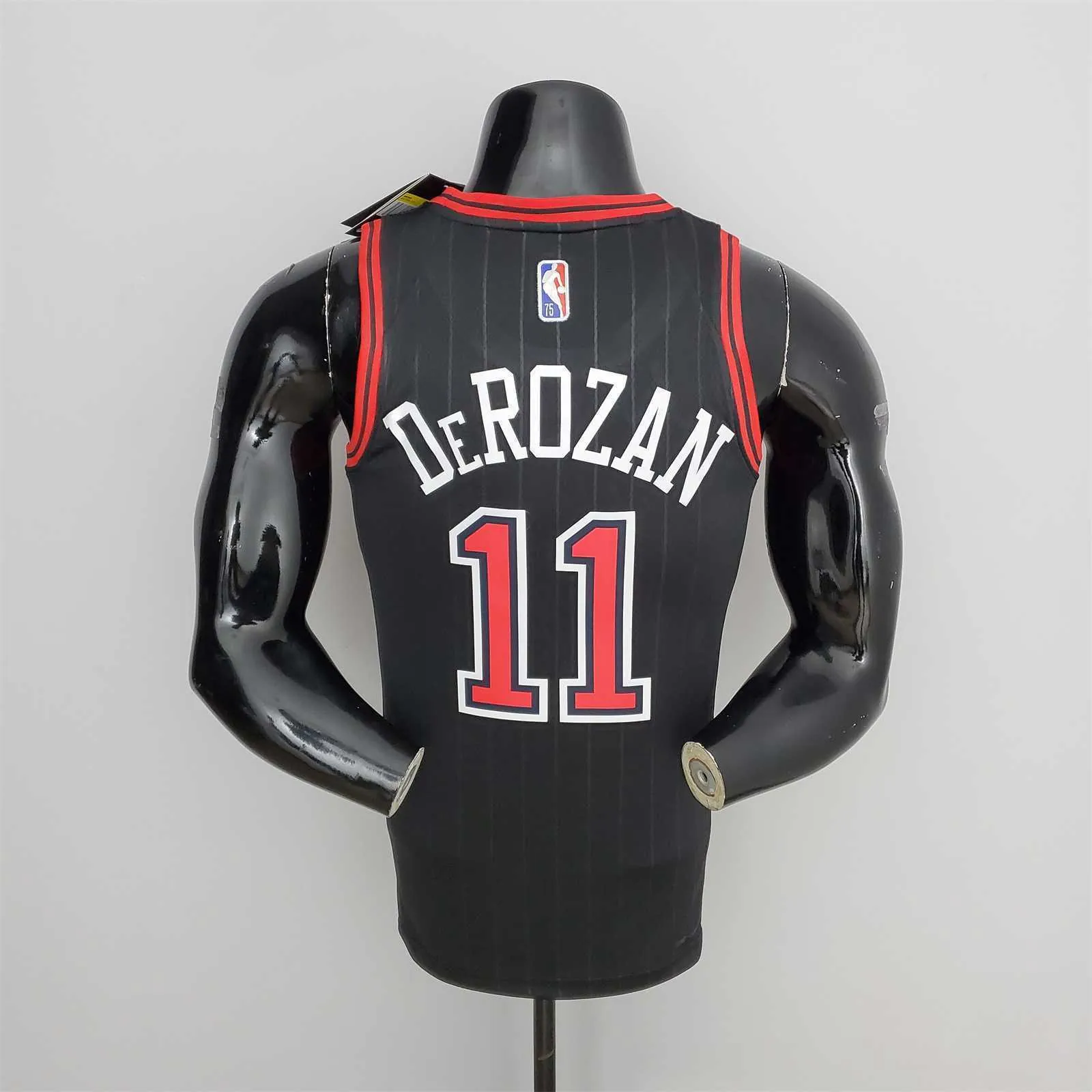 75th Anniversary DeRozan#11 Bulls Flyers Black NBA Jersey 4