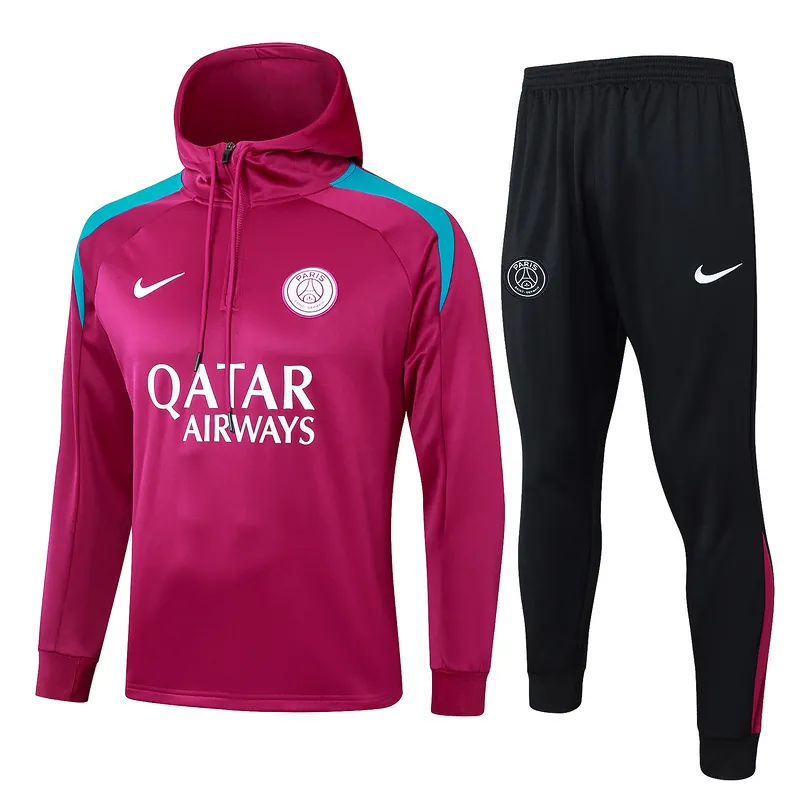 24-25 PSG Hoodie Long Sleeve Training Suit Football Shirts 3