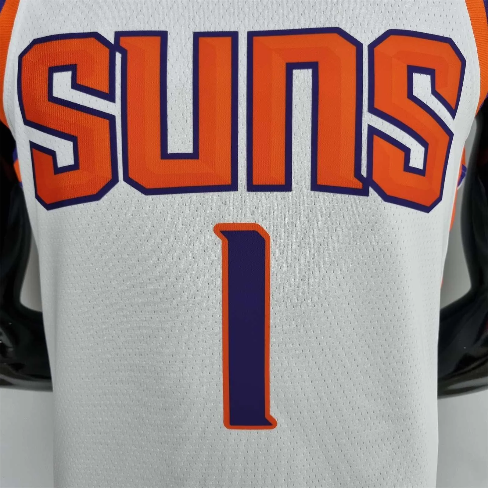 75th Anniversary Booker #1 Phoenix Suns White NBA Jersey 7