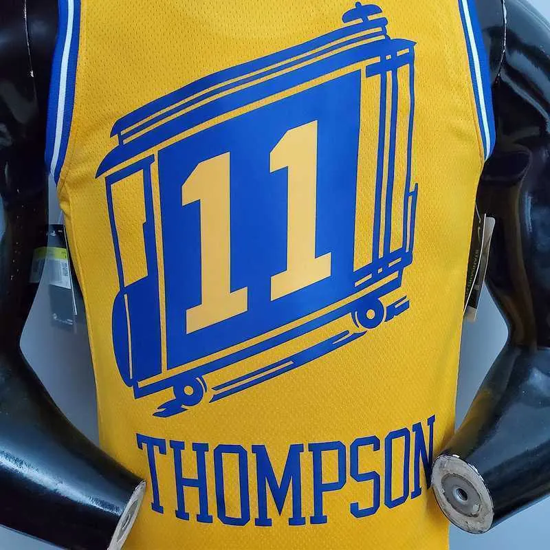 Tram version THOMPSON#11 Golden State Warriors yellow 4