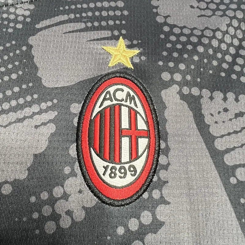 24-25 AC Millan Goalkeeper Kid Kits Black Youth Apparels AAAAJersey Supplier Yupoo 1