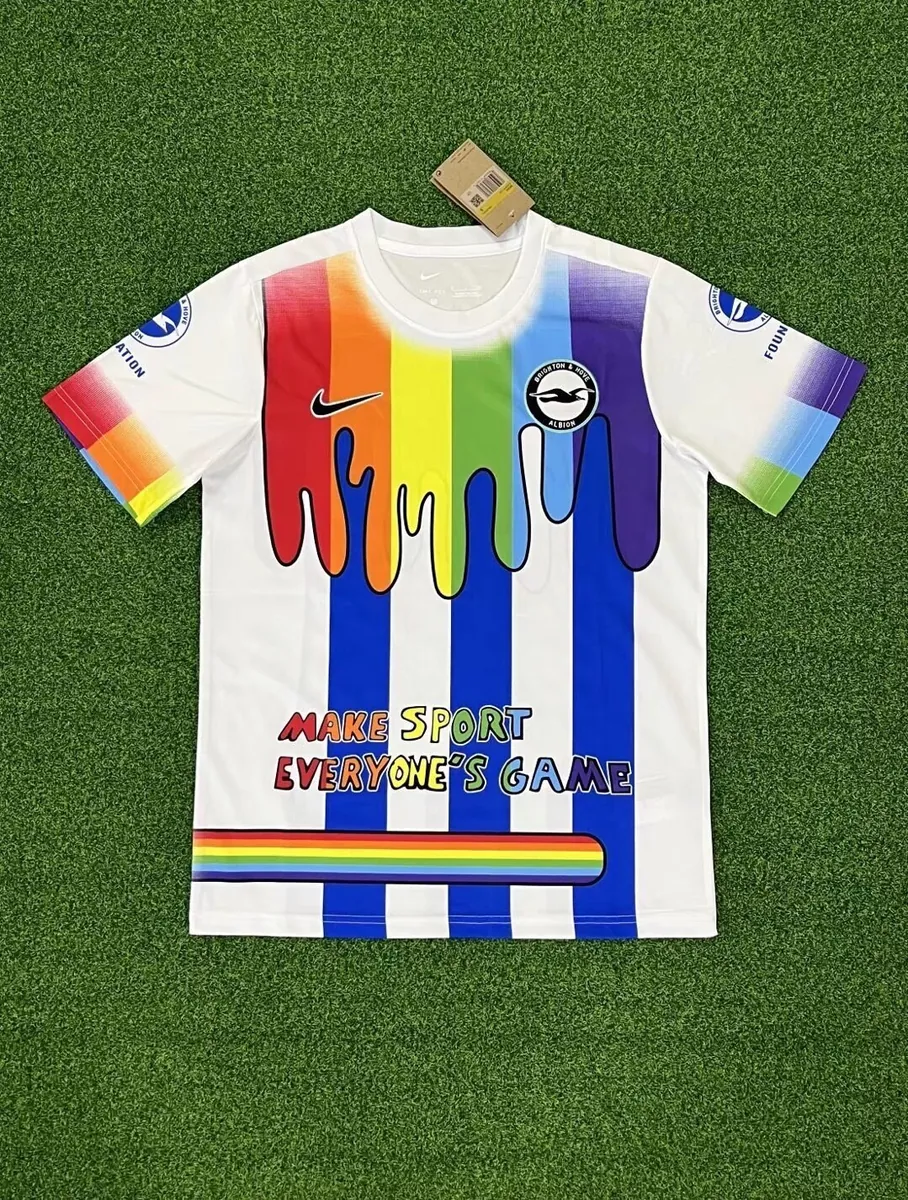 23-24 Brighton Rainbow Laces Pre-Match Size-S-4XL Jersey Yupoo 2