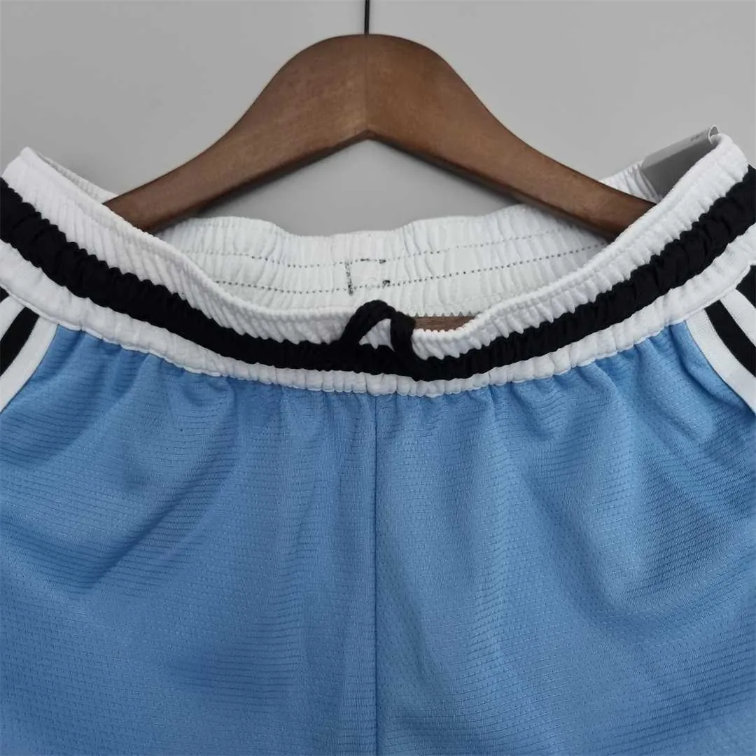 2022 Memphis Grizzlies NBA US Training Shorts Blue Black 6