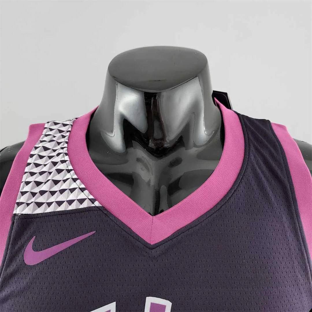 Minnesota Timberwolves ROSE#25 Black and Purple NBA Jersey 5