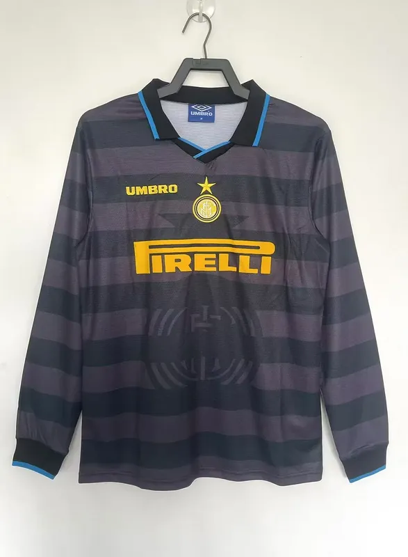 97-98 Inter Milan Third Retro Kit Long Sleeve Shirt Soccer AAAAJersey Yupoo 7