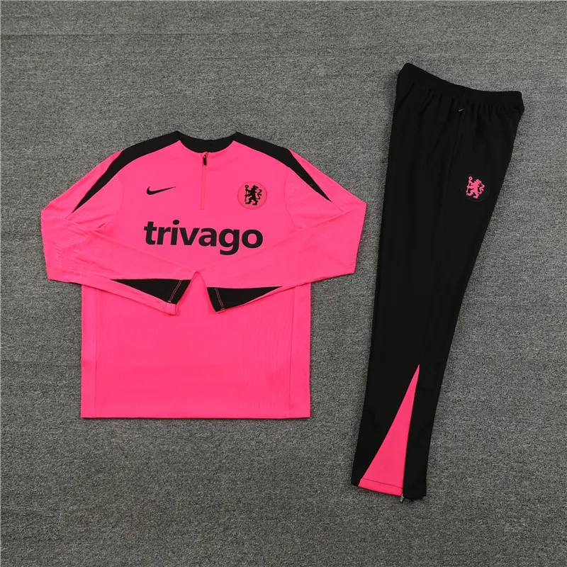 24-25 Chelsea Long Sleeve Tracksuit Red Training Suits Football Replicas Yupoo 2