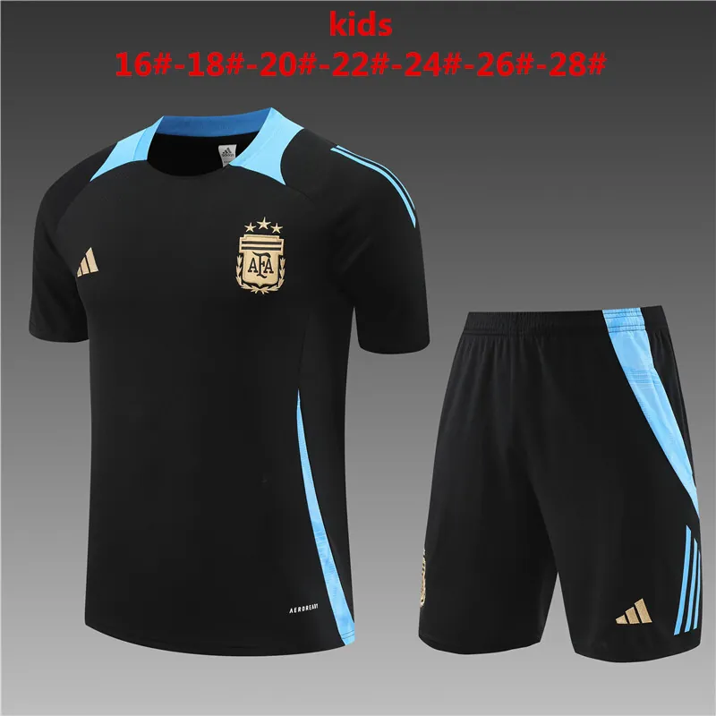 2024 Argentina Kids Training Soccer Jerseys Football Shirts-1 1