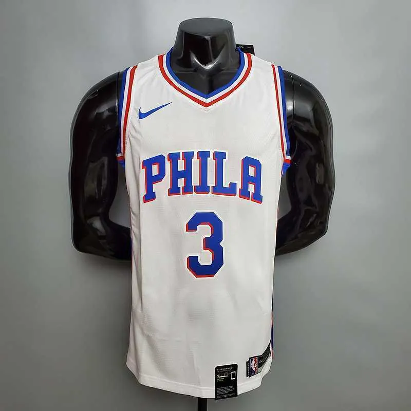 Iverson #3 Detroit Pistons white 8