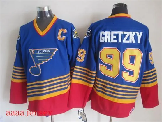 St. Louis Blues retro ice hockey jersey M-3XL 圣路易蓝调队复古冰球服 6