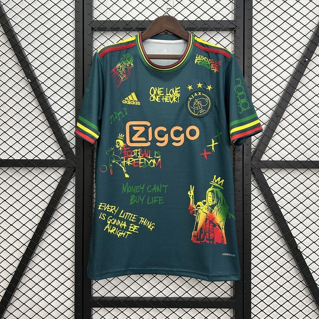 25-26 Ajax x Bob Marley Special Edition Green Shirt Football Uniform AAAAJersey Supply Yupoo 7