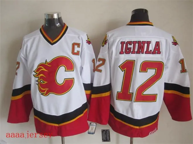 Flames retro ice hockey jersey M-3XL 卡加利火焰队复古冰球服 2