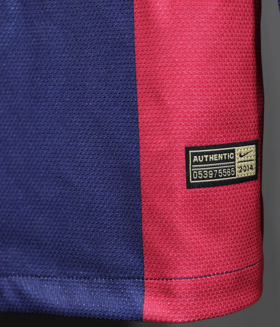 14-15 Barcelona Home Retro Kit Vintage Player Version Long Sleeve Shirt AAAAJersey Dropship Yup 2