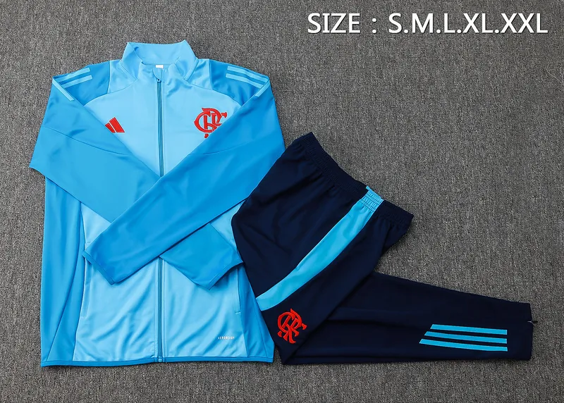 24-25 Flamengo Blue Football Tracksuit Long Jacket Suits 1