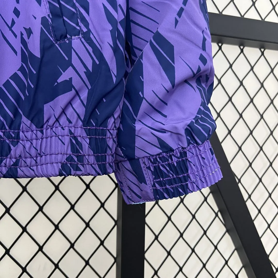 2024 Argentina Blue and Purple Reversible Windbreaker Double-Sides Jacket Football Replicas Yup 12