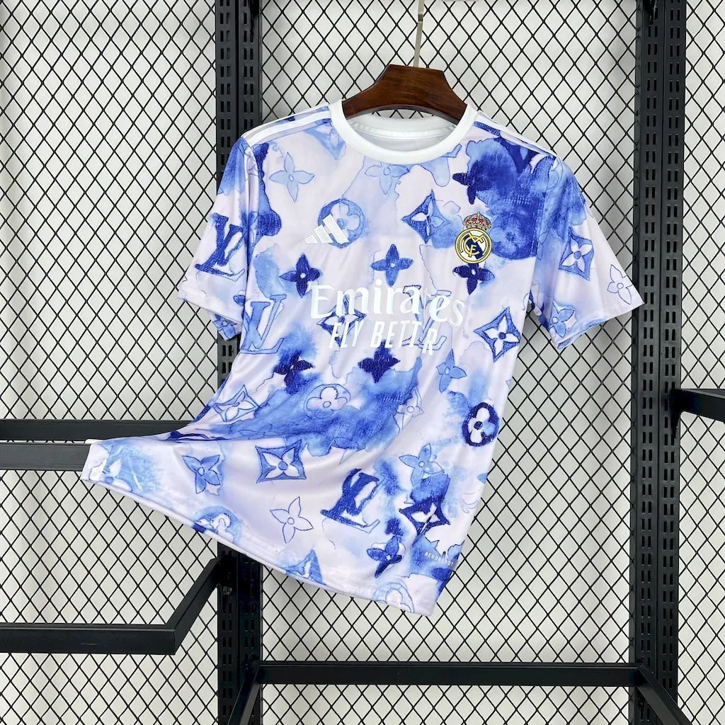 25-26 Real Madrid Blue-White Kit Special Edition LV Soccer AAAAJersey Yupoo S-2XL 4