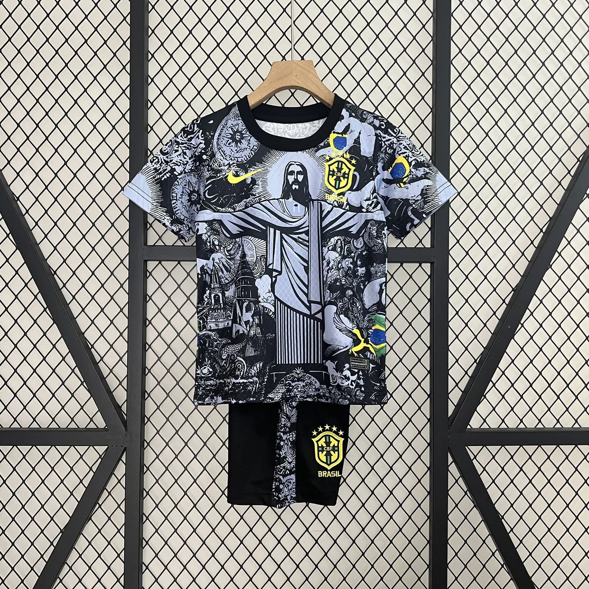 24-25 Brazil Gray Jesus Special Kid Kits Youth Apparels AAAAJersey Supplier Yupoo 8