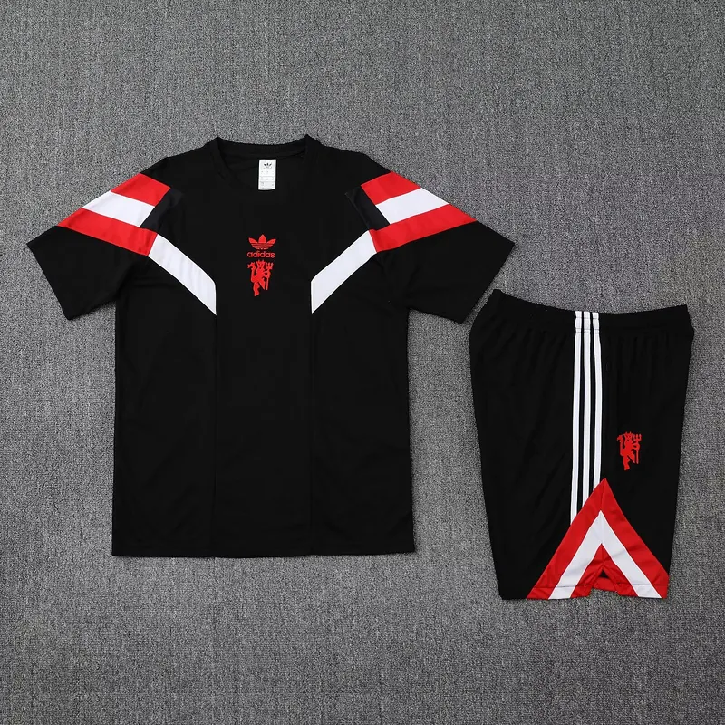 25-26 Manchester United Training Kits Black Football Tracksuits 2