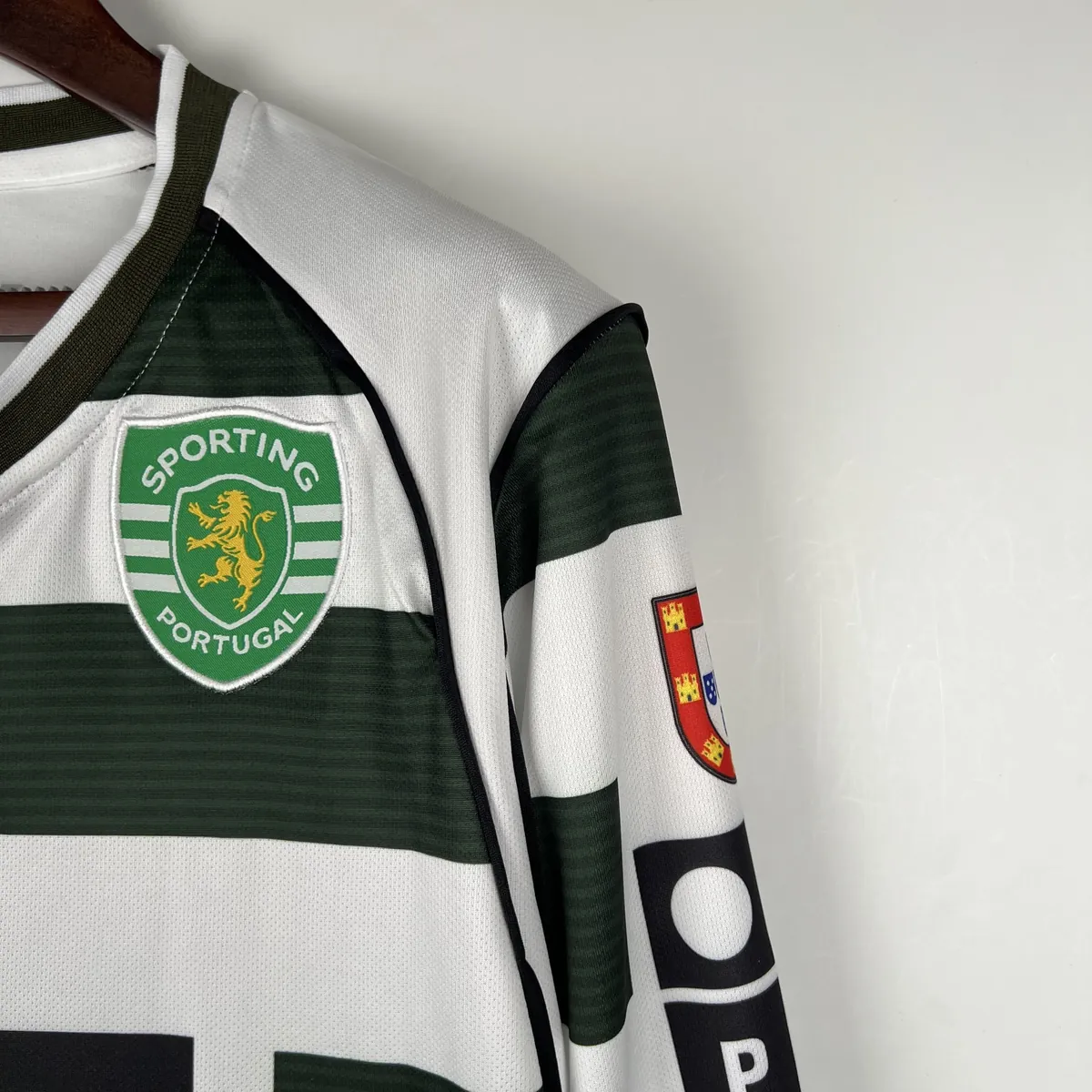 01-03 Sporting Lisbon Home Retro Kit Long Sleeve Vintage Shirt Soccer Jerseys Yupoo 4