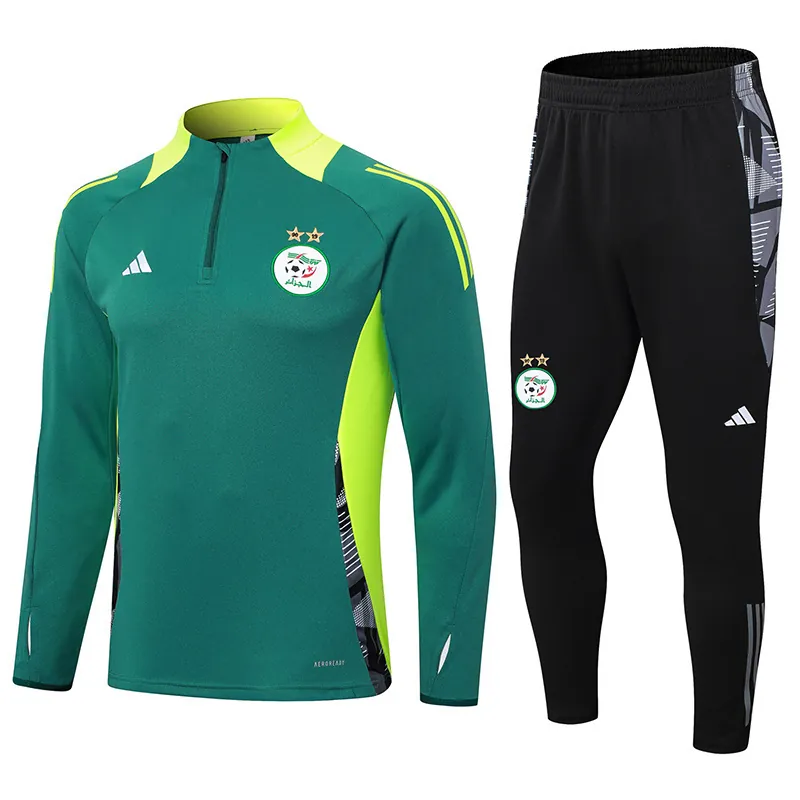 2024 Algeria Long Sleeve Training Suit Football Shirts 3