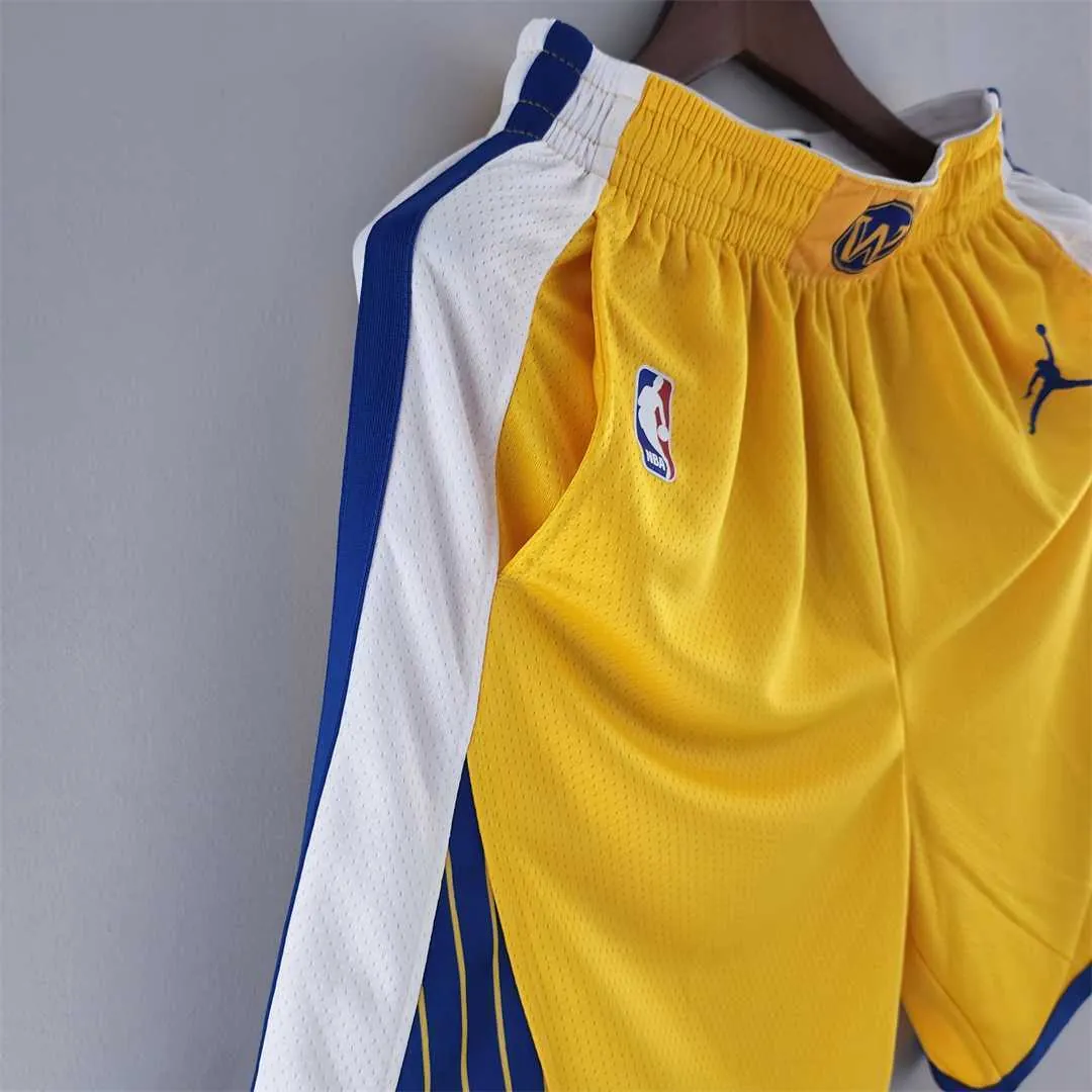 Golden State Warriors Air Jordan NBA Shorts Yellow 4