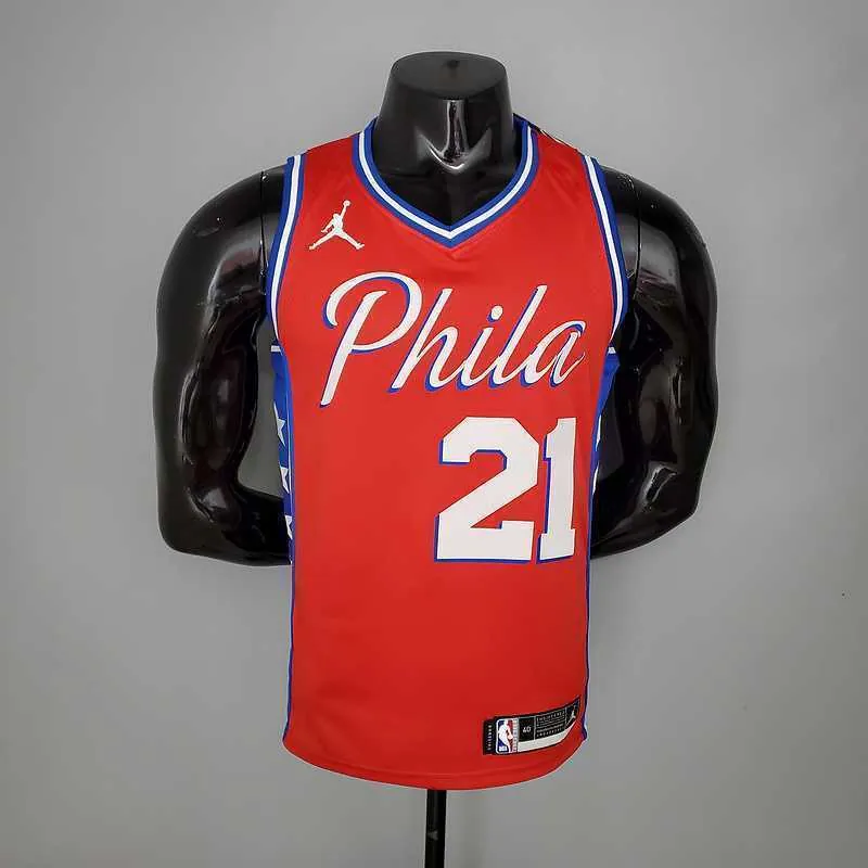 2021 EMBIID#21 76ers Jordan Themed Red 9