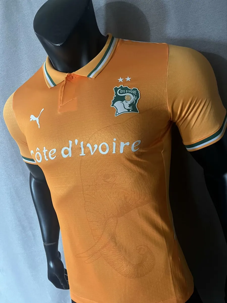 2023 Ivory Coast Pure Orange Kit With Collar Player Version Shirts Football AAAAJersey Yupoo 2