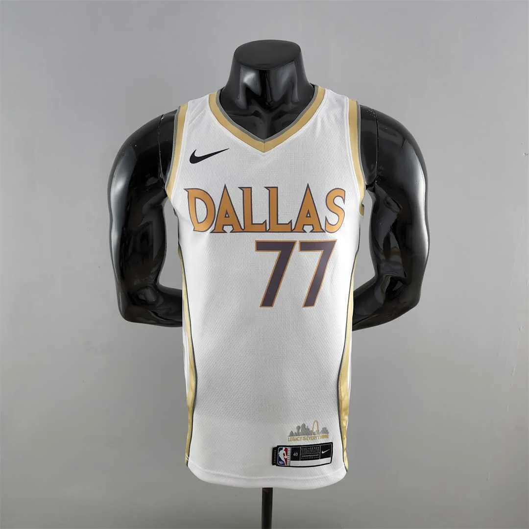 2020 Dallas Mavericks DONCIC#77 City Edition White NBA Jersey 10