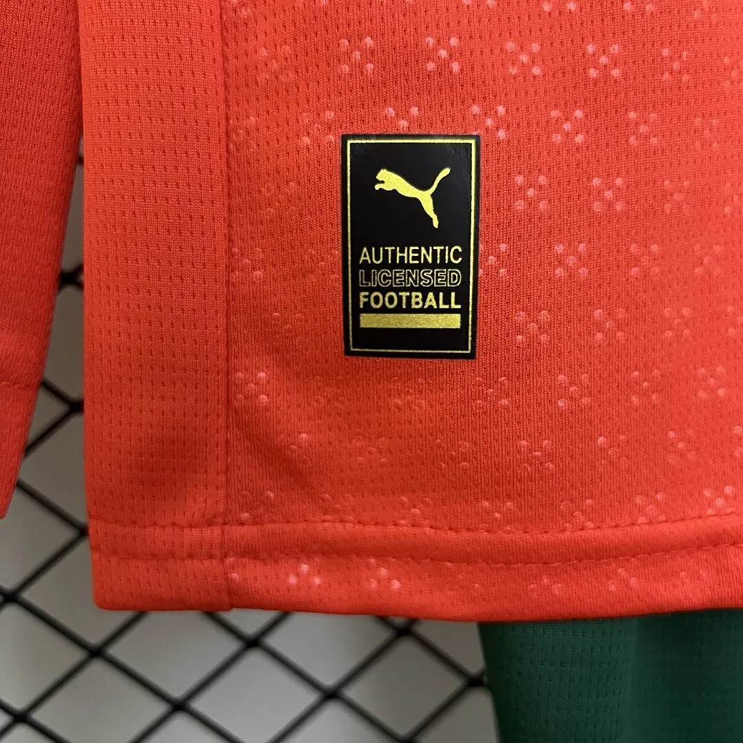2025 Portugal Home Kid Kits Long Sleeve Youth Apparels AAAAJersey Dropship Yupoo 2
